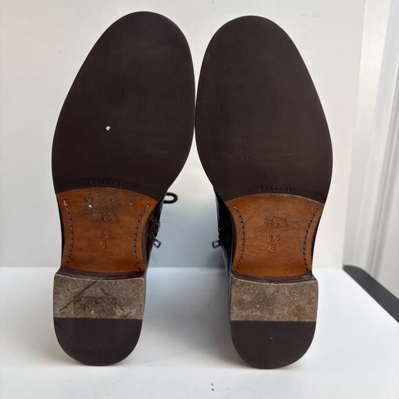 Coach Womens Edison Leather Boots Chestnut Brown sz 9.5 B Side Zipper VG Used - Picture 13 of 14